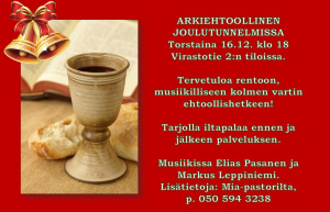 Arkiehtoollinen Arkiehtoollinen 16.12. klo 18
