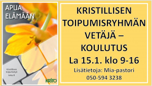 Tervetuloa Krito-ryhmän ohjaajakoulutukseen 15.1. 2022