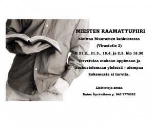 Miesten raamattupiiri mainos