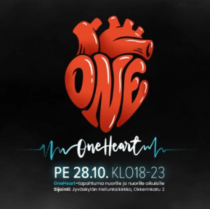 sydän ja teksti one heart