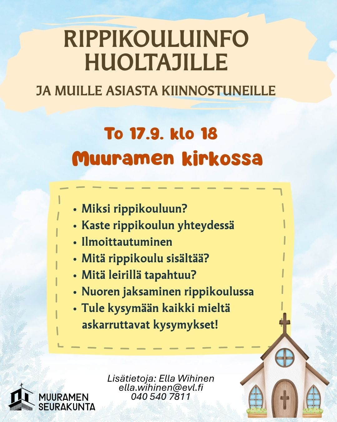 Rippikouluinfo huoltajille