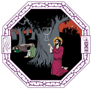 Kuvassa Jeesus Getsemanen puutarhassa