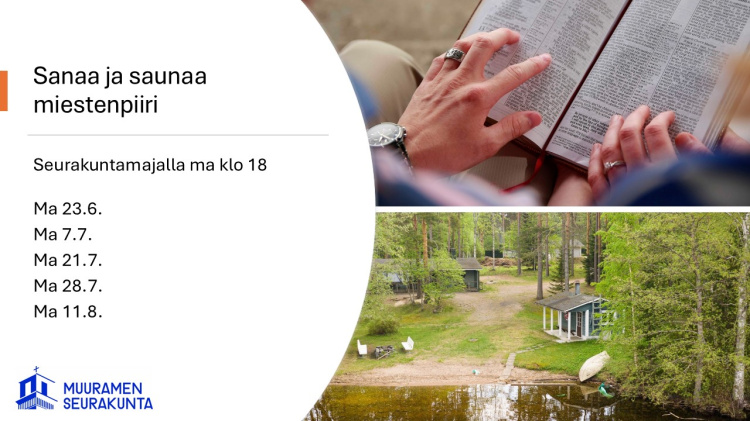 Mainos kesän illoista. Maanantaisin klo 18. Ma 23.6., 7.7., 21.7.,28.7. ja 11.8.