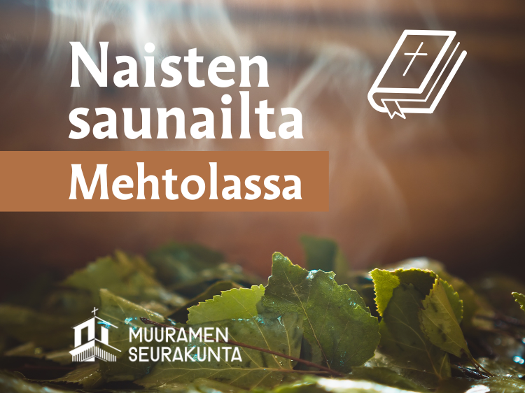 Kuva höyryävistä koivunlehdistä. Teksi Naisten saunailta Mehtolassa